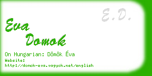 eva domok business card